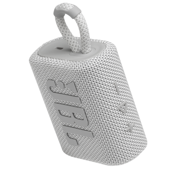 JBL Go 3 - White - Portable Waterproof Speaker - Detailshot 2 image number null