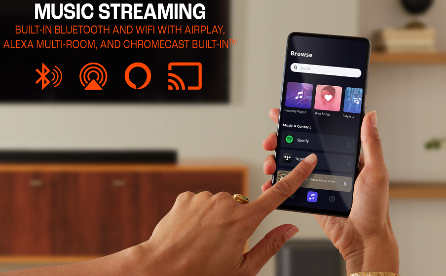 BAR 1300 Inbyggt AirPlay, Alexa Multi-Room Music (MRM) och Chromecast built-in™ - Image