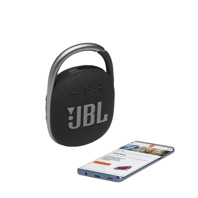 JBL Clip 4 - Black - Ultra-portable Waterproof Speaker - Detailshot 1 image number null