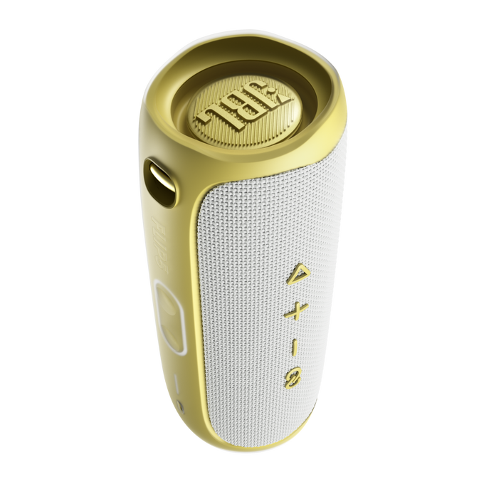 JBL Flip 5 Tomorrowland Edition - Gold/White - Portable Waterproof Speaker - Back image number null