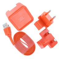 JBL USB adaptor and charging cable for Flip 2/3/4, Charge 2/3, Pulse 3 - Orange - Power adaptor and charging cable US, EU and UK - Hero