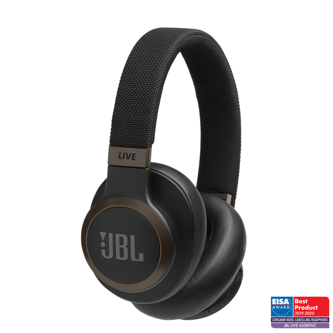 JBL Live 650BTNC - Black - Wireless Over-Ear Noise-Cancelling Headphones - Hero image number null