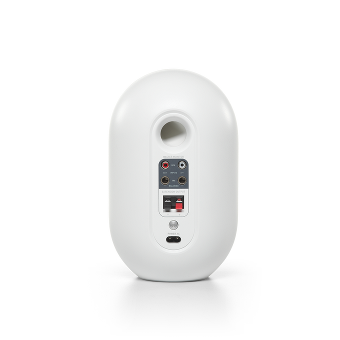 JBL 104-BT (Pair) - White - Compact Desktop Reference Monitors with Bluetooth - Back image number null