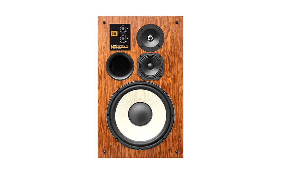 L100 Classic 75 12-inch (300mm) cast-frame, white pure-pulp cone woofer in bass-reflex design with front-firing tuned port. - Image