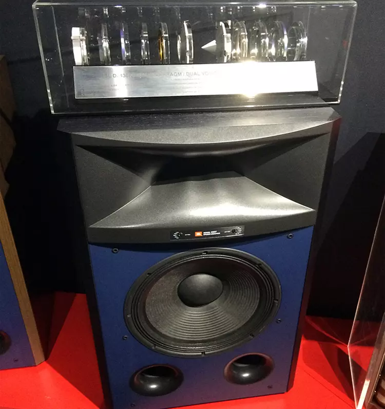 JBL 4367 Studio Monitor Loudspeaker with exploded driver display