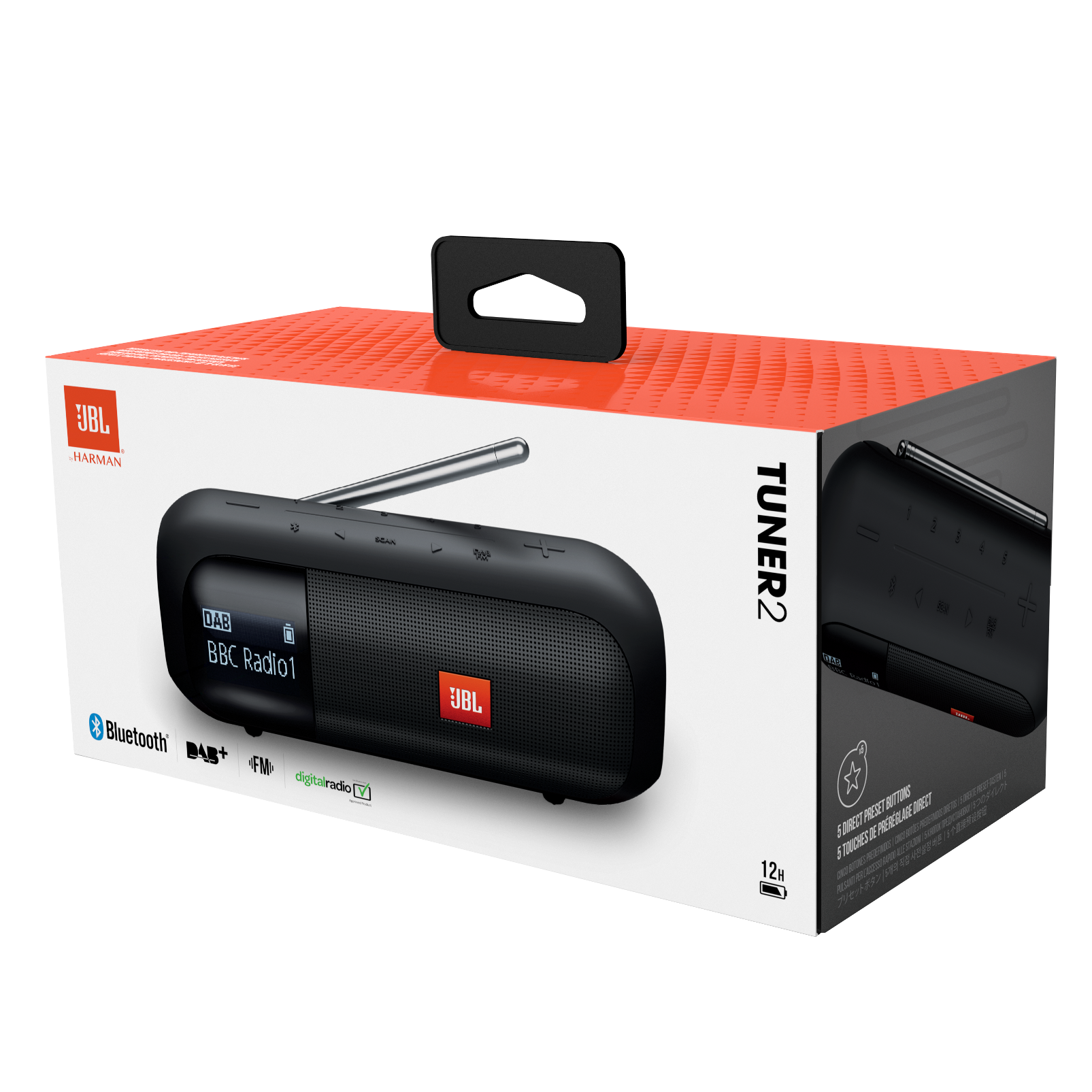 JBL Tuner 2 | Bärbar DABDAB+FM radio med Bluetooth Mitt skrivbord (update 2402) Galleri